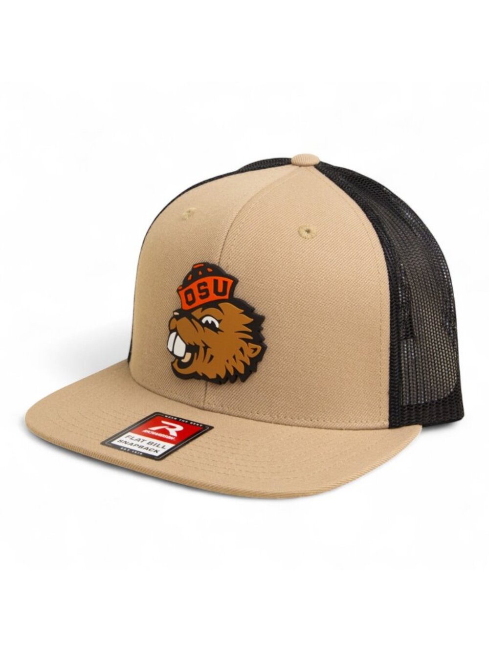 Oregon State Beavers Benny 3D Wool Blend Flat Bill Hat- Tan/ Black